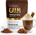 Calm Nighttime Magnesium Hot Cocoa – Melatonin-Free Natural Sleep Support Drink Mix with Reishi Mushroom Chamomile L-Theanine &amp L-Tryptophan – Calm Cinnamon Cocoa 20 Servings