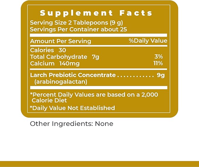 Premier Research Labs Galactan - Larch Arabinogalactan Powder for Men &amp Women Prebiotic Fiber Powder for Healthy Gut Microbiome Larch Tree Extract Calcium - 8 oz