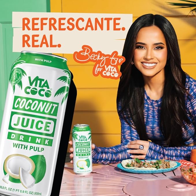 Vita Coco Coconut Juice Mango | Bold Tropical Taste | Natural Electrolytes | Sweet Refreshing Hydration | 16.9 oz can (Pack of 12)