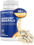 BioMatrix Mineral Supplement for Men and Women Chelated Minerals | Iron-Free Calcium Magnesium Copper Zinc Vitamin D Iodine | Veggie Caps 30-Day Supply
