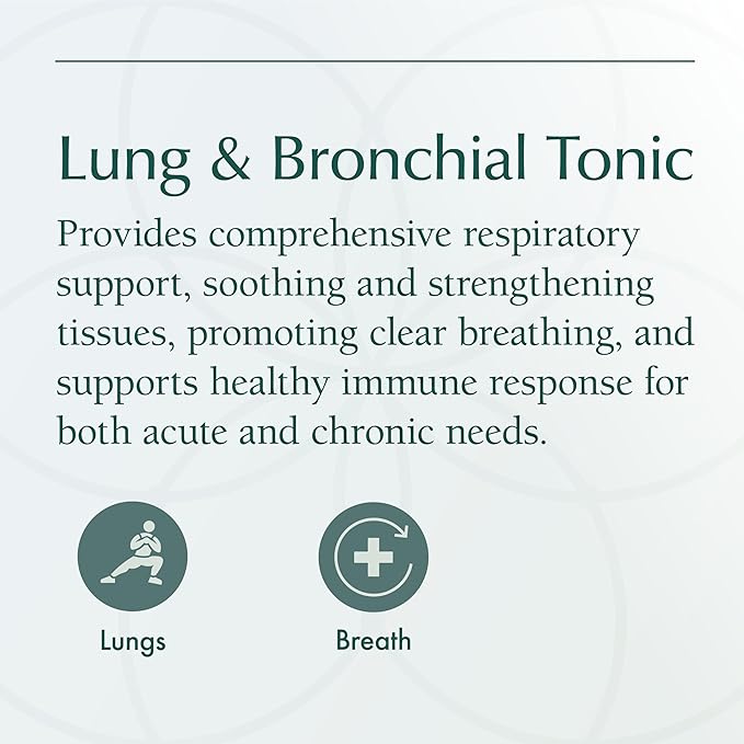 Natura Health Products Lung &amp Bronchial Tonic - Soothes and Tonifies The Respiratory System - Featuring Mullein Leaf Extract Thyme Fenugreek Lobelia and Plantain (4 Fluid Ounces)