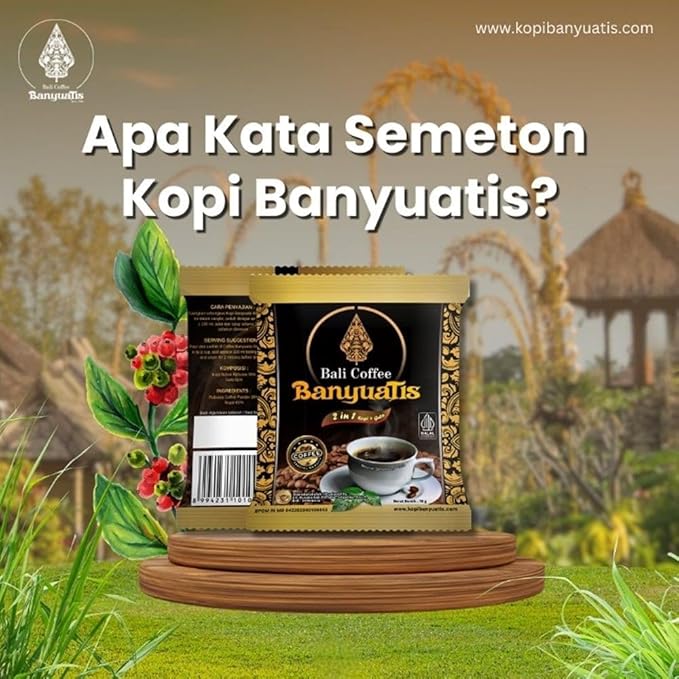 BanyuaTis Indonesia Sweetened Coffee 2 In 1 Kopi + Gula 18g × 11sachet