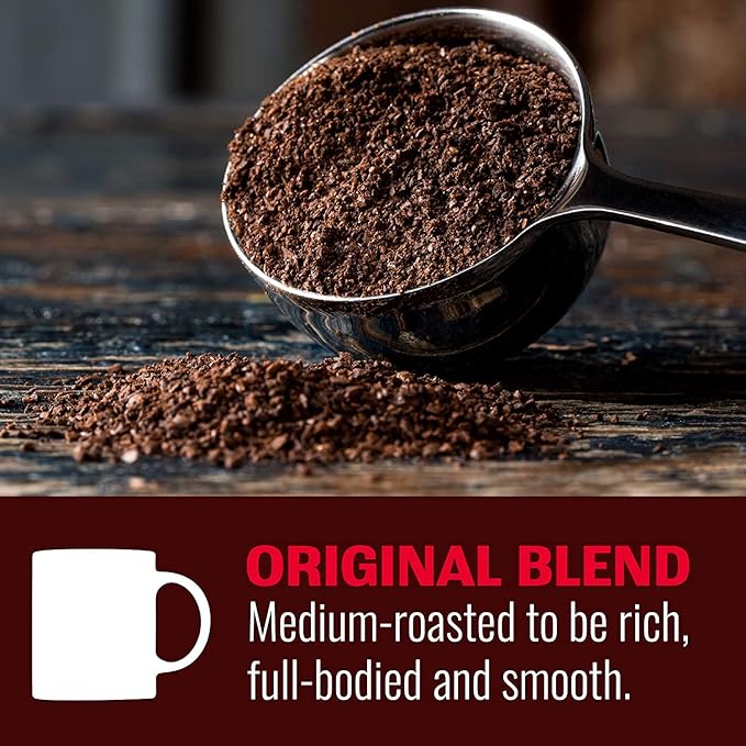 Hills Bros Original Mild Blend Ground Coffee Light Roast Smooth and Balanced for a Rich Light Coffee Taste 30.5 Ounce (Pack of 3)
