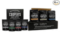 Espresso Coffee Box Set (Brazilian Kenya Ethiopian Profile For Espresso) 3 Bags Ground Coffee 24oz and Bourbon &amp Whiskey Barrel Aged Coffee - Ground - 4 Bag Coffee Set 16oz