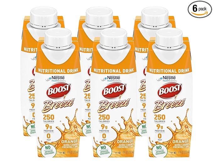 Boost Breeze Nutritional Drink Orange 8 Fl Oz (Pack of 6)