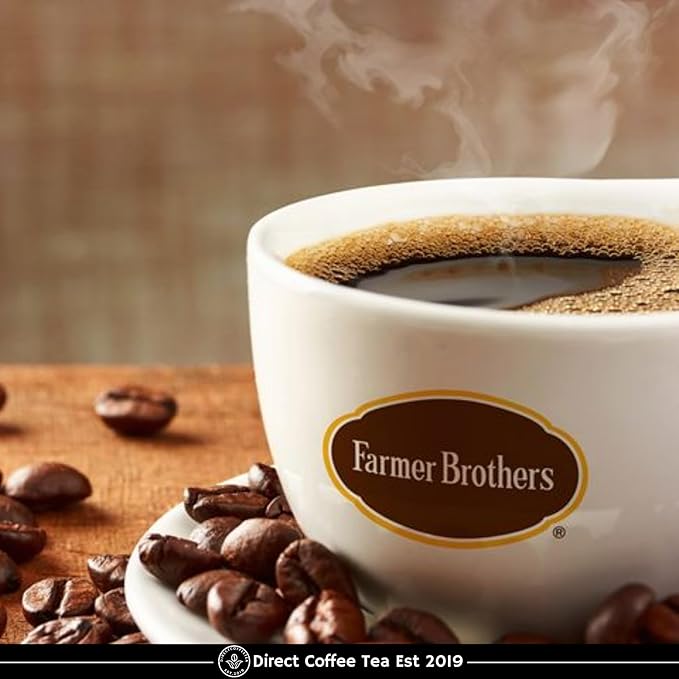 Farmer Bros Premium Blend 100% Arabica Whole Bean Coffee – Medium Roast with Nutty &amp Chocolatey Notes 5-lb Bag – Includes Direct Coffee Tea Est 2019 Barista Spoon with Clip
