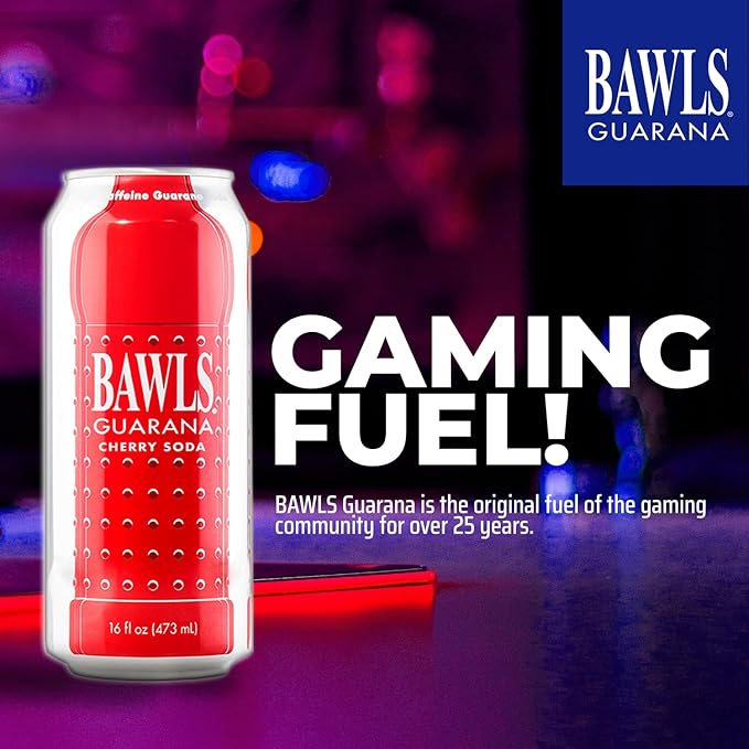 BAWLS Guarana Variety Pack BAWLS Guarana Drink Guarana Soda Guarana Fueled Soda for Energy High Energy Caffeinated Drink 16oz 24 Pack Cans