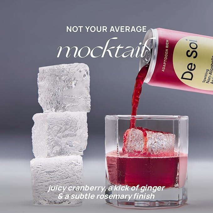 De Soi St. Moritz Mule Mocktails NA Drinks 8 fl oz (12-pack) - Adaptogen Drink Sparkling Drink with Calming Botanicals Mocktail Drinks Gluten Free No Artificial Flavors