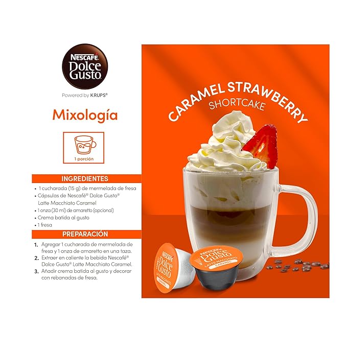 Nescafe Dolce Gusto Coffee Capsules Caramel Latte Macchiato 48 Single Serve Pods (Makes 24 Specialty Cups) 48 Count