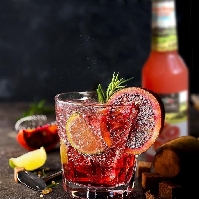 Tuscanini Organic Blood Orange Soda (6 Pack) Contains 16% Real Juice! No Food Coloring or Artificial Flavors Imported From Italy