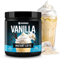 Premium All-Natural Vanilla Flavored Instant Coffee Cold Brew Latte Mix - 8 Servings - High Caffeine Rich &amp Flavorful Gluten-Free Convenient | MADRINAS