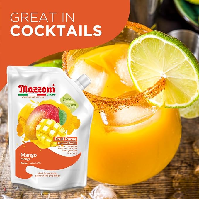 Mazzoni - Mixed Berry &amp Mango Puree 100% Natural Fruit