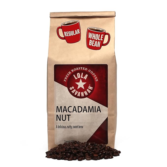 Lola Savannah Macadamia Nut Whole Bean Caffeinated Coffee 2lb