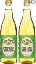 Rose's Lime Juice - Sweetened 1 Liter (33.8 Fluid Ounces) Plastic Bottle (Pack of 2)