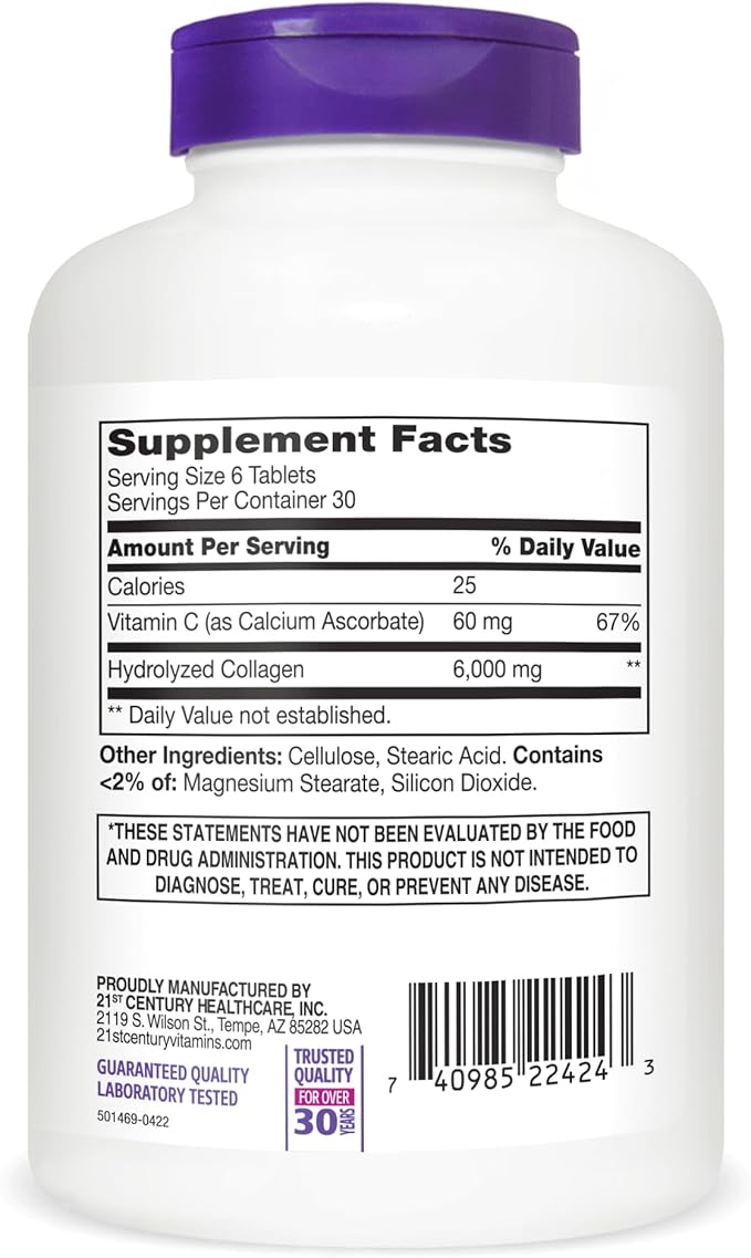 21st Century Super Collagen Plus C - 180 ct Pack of 3