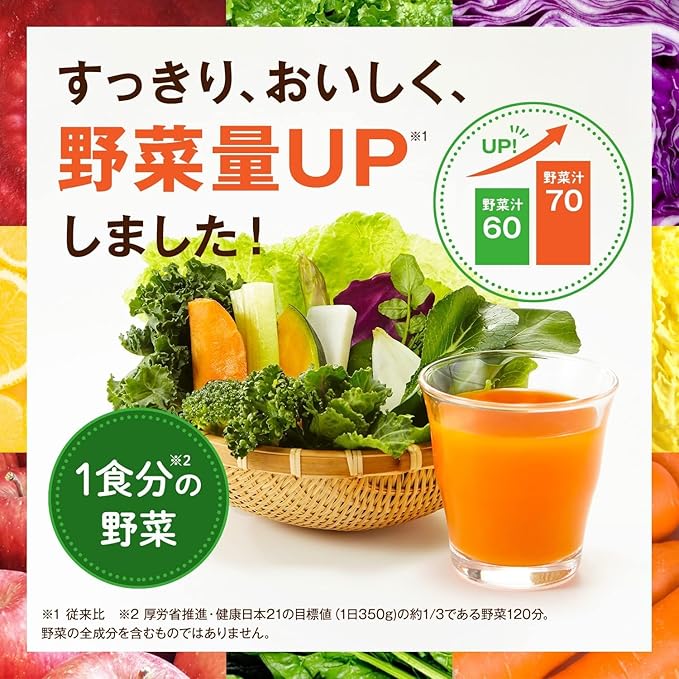 Kagome Vegetable Life 100 Yasai Seitaku 100 Original Carrort &amp Orange Mixed Vegetables &amp Fruits Drinks Beverages 200ml (Pack of 12) Salt Free No Sugar Added MADE IN JAPAN