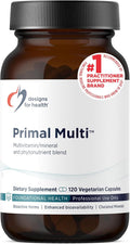 Designs for Health Primal Multi - Paleo-Friendly Multivitamin Supplement with Folate Tocotrienols Lutein + Broccoli Seed Immune Support Vitamins D (2000 IU) C + Zinc (120 Capsules)