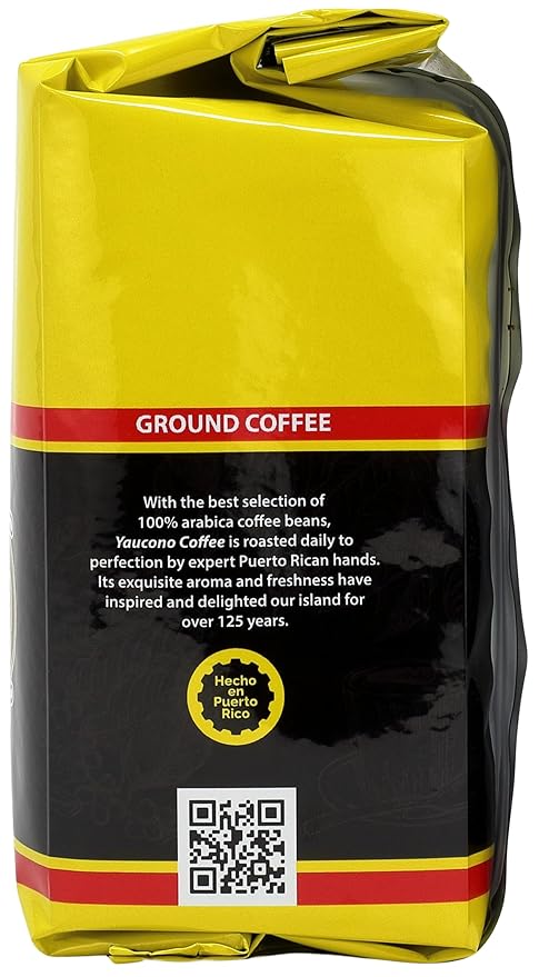 Yaucono Ground Coffee Bagged 8 Ounce (Pack of 8)