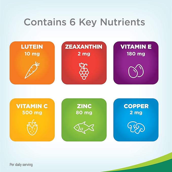 PreserVision AREDS 2 Eye Vitamin &amp Mineral Supplement Contains Lutein Vitamin C and E Zeaxanthin Zinc 120 Softgels (Packaging May Vary) (Pack of 2)