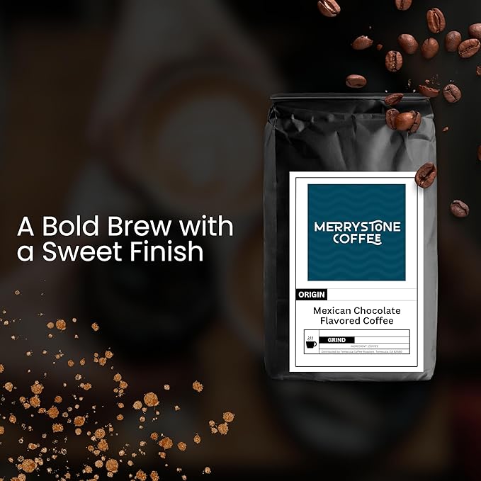 Merrystone Mexican Chocolate Coffee Roasted to Order Medium Roast 5 Lb Espresso Grind