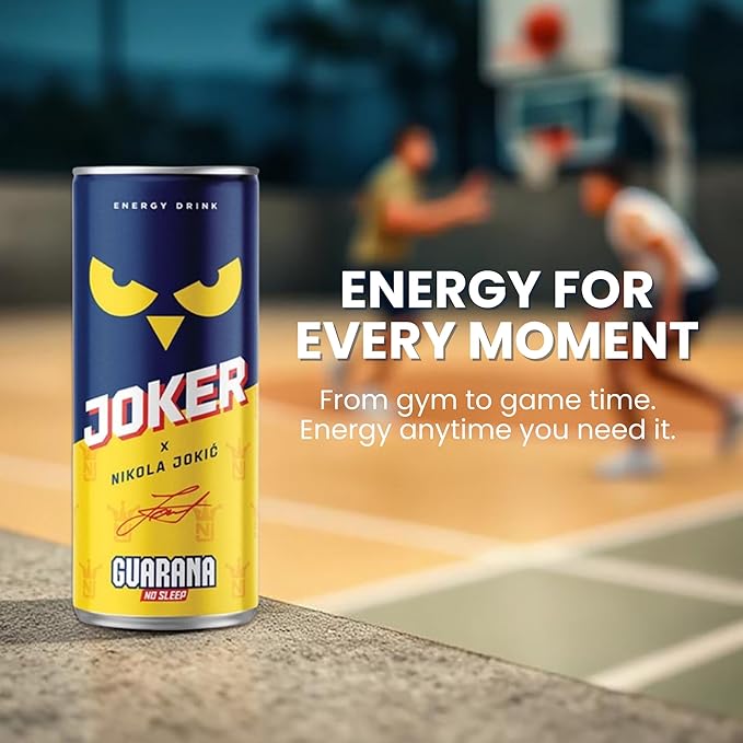 Joker Guarana Energy Drink - Nikola Jokić’s Official Drink from Serbia | Classic Energy Boost | Joker Energy Drink | Nikola Jokic energy Drink
