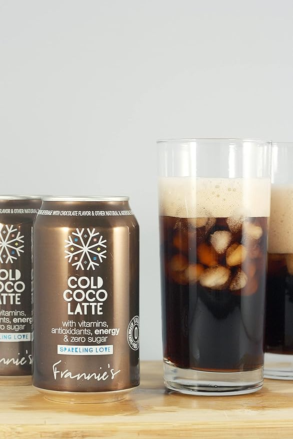 AmishTastes Frannie’s Sparkling Cold Coco Latte Protected With High-Density Foam 12 Oz. (12 Ounce (Case of 24))