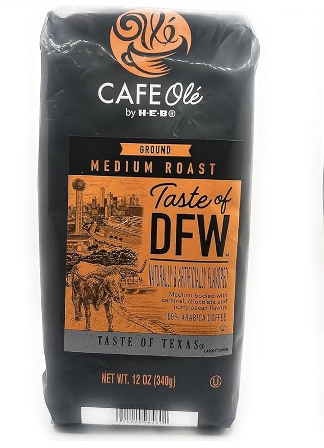 Cafe Ole HEB Ground Coffee 12oz - 1 bag (Taste of DFW)