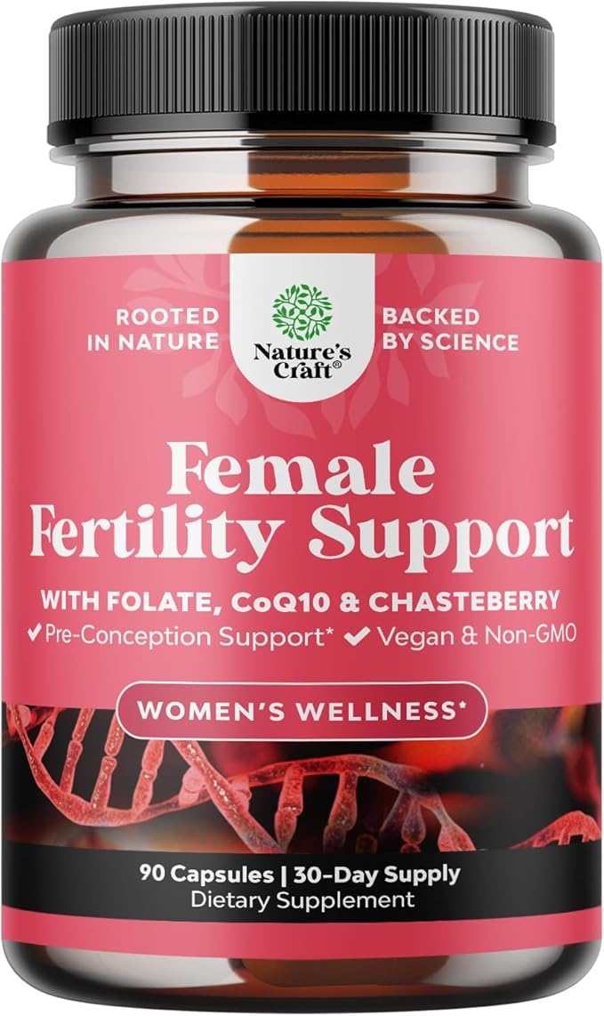 Fertility Supplements for Women with Inositol &amp Folic Acid - Preconception Vitamins for Women for Hormone Balance with L-methylfolate B12 Vitamin D3 Iodine Selenium zinc and CoQ10 - 90 Count