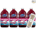 Ocean Spray Cran Raspberry Fruit Juice Drink 64 fl oz Plastic Bottle 4 Pack + 15 Sugarcane Disposable Straws by KOOL8SHOP Infinite Deals