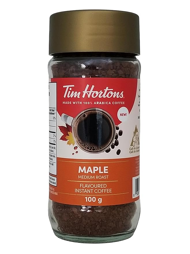 Tim Hortons Medium Roast 100% Arabica Instant Coffee Maple Flavored 100g/3.5 oz