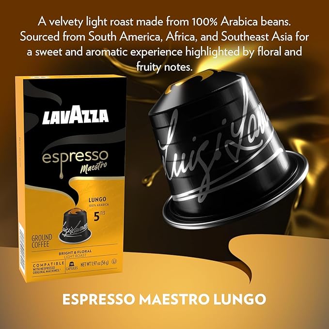 Lavazza Espresso Capsules Compatible with Nespresso Original Machines Variety Pack 10 Count (Pack of 6)