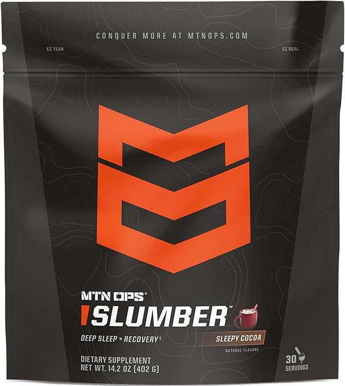 MTN OPS Slumber Sleep Aid for Muscle Recovery &amp Deep Sleep Sleepy Cocoa Sleep Support Powder Drink Mix 30 Servings