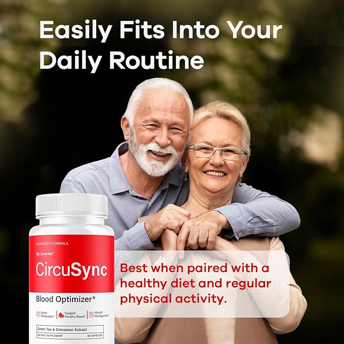 Circusync Capsules - Official Circu Sync Advanced Blood Health Support Supplement Pills - Maximum Strength Natural Vitamins Formula for Overall Health &amp Wellness 60 Capsules for 1 Month