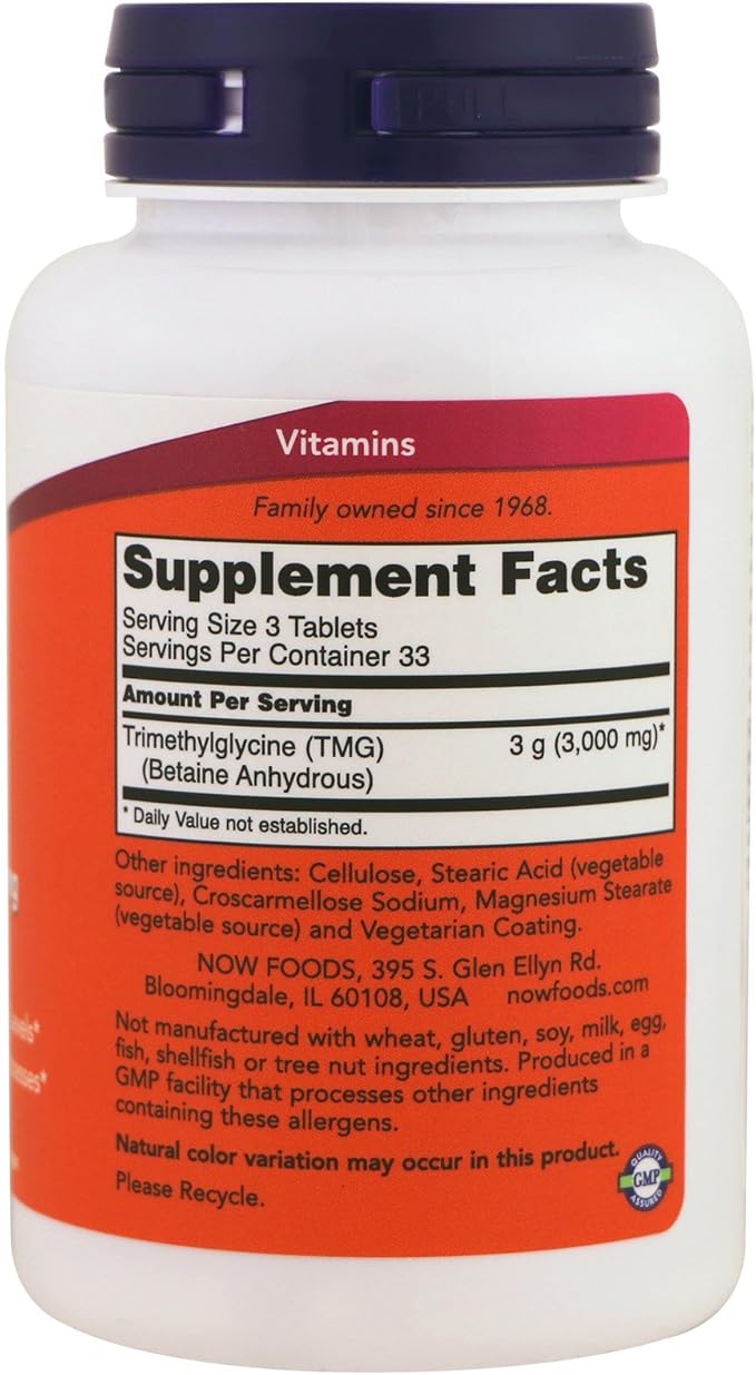 NOW TMG 1000mg 100 Count (Pack of 2)