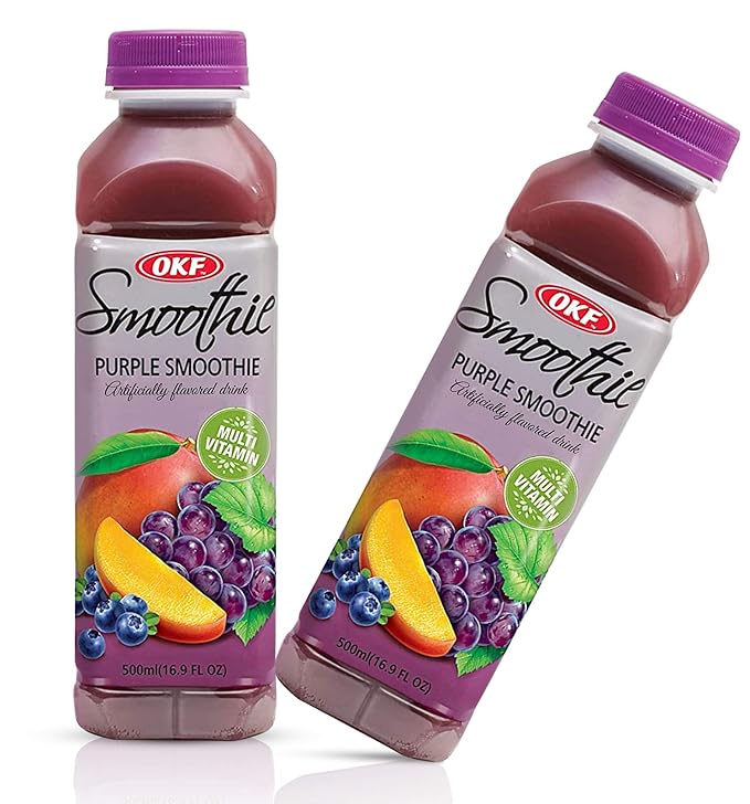 OKF Smoothie Multi Vitamin Premium New Drink 16.9 Fluid Ounce (5 Flavor Variety Pack 12 Pack)