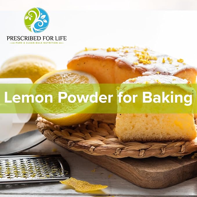Prescribed for Life Lemon Juice Powder Natural Spray Dried &amp Unsweetened Non GMO Lemon Juice Reconstitute Ratio 1:2 (2kg / 4.4lb)