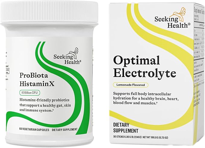 Seeking Health ProBiota HistaminX - Digestion Supplement for Gut Health Support - Support Histamine with Lactobacillus Plantarum &amp Lactobacillus Salivarius - Support Immune &amp Skin Health - 60