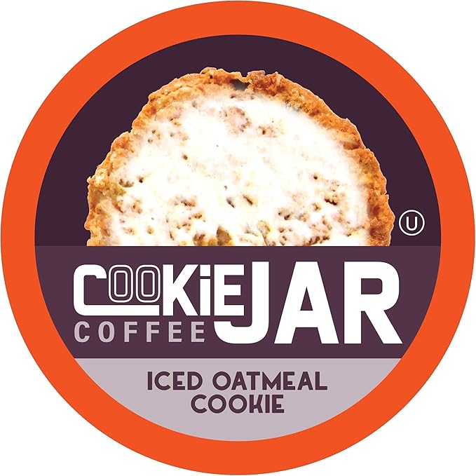 Cookie Jar Iced Oatmeal Flavored Coffee Pods for Keurig K Cup Brewers 40 Count – Tasty Oatmeal Cookie Flavor in Every Sip Ideal for a Sweet Coffee Break