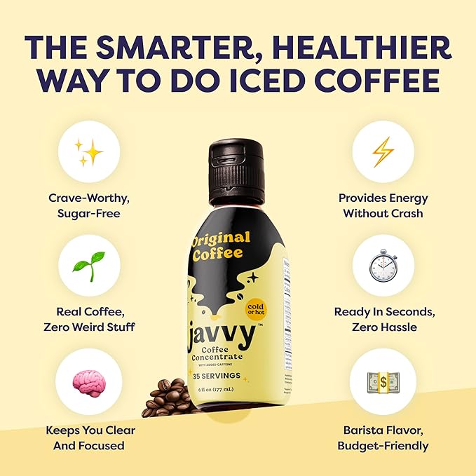 Coffee Concentrate - Cold Brew Coffee Perfect for Hot or Iced Instant Coffees Hot Drinks Cold Brew Concentrate 5 Pack - Original