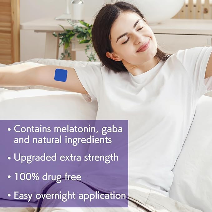 WanDu&ampHerbal 120 Sleep Patches for Adults Extra Strength - Fast Acting 100% Natural Ingredients Skin-Friendly &amp Easy to Apply Apply Before Sleeping for Men and Women (1)