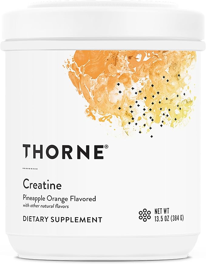 THORNE Creatine - Micronized Creatine Monohydrate Powder - Support for Muscles &amp Cognitive Function* - for Women &amp Men - Pineapple Orange - NSF Certified for Sport - 5 g per Serving - 60 Servi