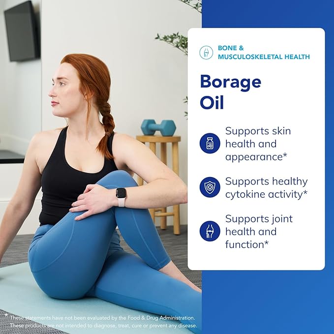 Pure Encapsulations Borage Oil | Hypoallergenic Dietary Supplement | 60 Softgel Capsules