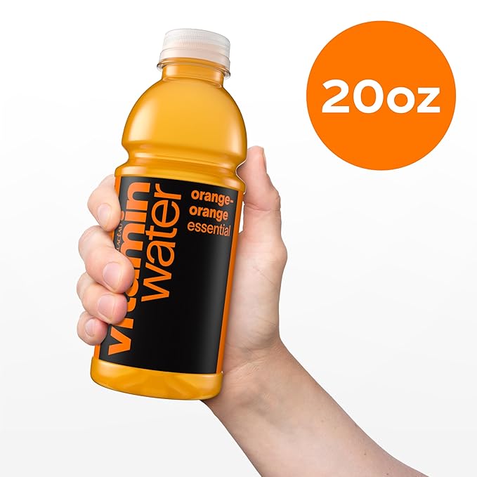 vitaminwater Essential Orange-Orange Flavored Water Beverage 20 fl oz Bottles 12 Pack