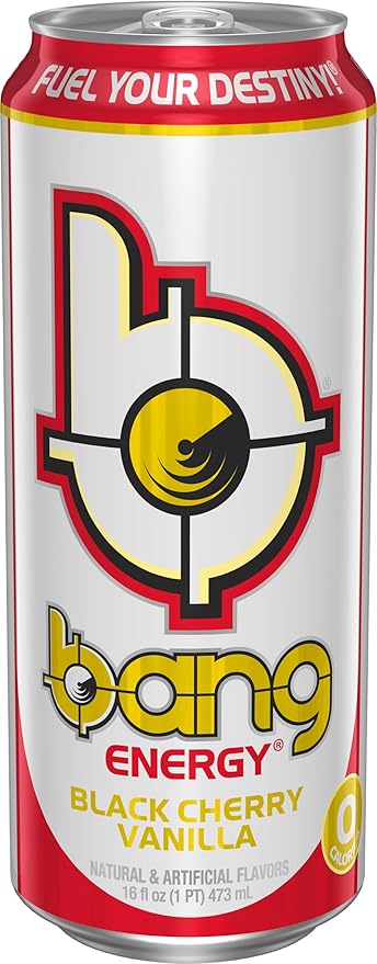 Bang Energy Black Cherry Vanilla Sugar-Free Energy Drink 16-Ounce | Pack of 12