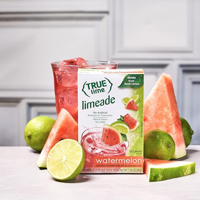 True Citrus True Lime Watermelon Aqua Fresca 10 Count (Pack of 12)