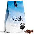 Seek Low Acid Organic Arabica Whole Bean Coffee - Mold Free Non-GMO Third Party Tested - 12 Oz