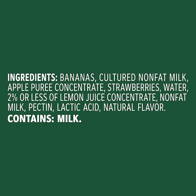 Outshine Fruit &amp Yogurt Smoothie Banana Strawberry Smoothie Pouch On The Go Snack 24PK
