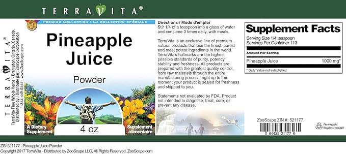 Pineapple Juice Powder (4 oz ZIN: 521177)