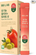 BB LAB Organic Olive Tomato Shot 100% Spanish Organic Extra Virgin Olive Oil &amp Tomato Blend Travel Easy on-the-go Liquid Stick 20g x 10 Sticks