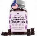 TrueSeaMoss Sea Moss Gummies with Elderberry Burdock Root &amp Bladderwrack – for Adults &amp Kids 4+ – Fruity Flavor – 60 Gummies